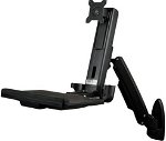 StarTech Single Monitor Sit-Stand Workstation Wall Mount Bracket for up to 24 Inch Flat Panel TVs or Monitors - Up to 8kg Display