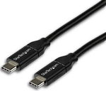 StarTech 1m USB-C Male to Male USB 2.0 Cable with Power Delivery - Black