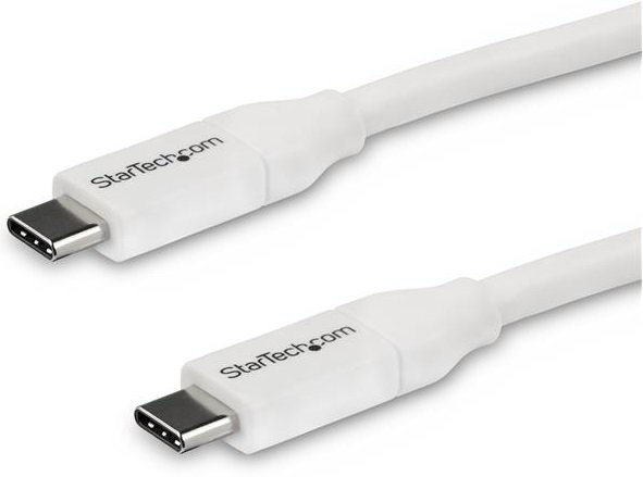 StarTech 2m USB 2.0 USB-C Male to Male Cable with Power Delivery - White