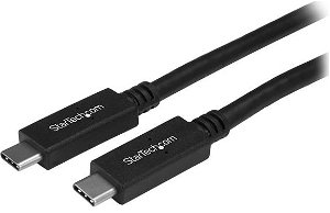 StarTech 2m USB 3.0 USB-C Male to Male Cable with Power Delivery - Black