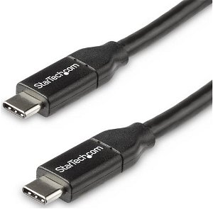 StarTech 0.5m USB 2.0 USB-C Male to Male Cable with Power Delivery - Black