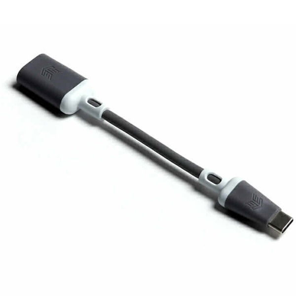 STM Able Cable 7cm USB-A Female to USB-C Charge & Sync Cable - Grey
