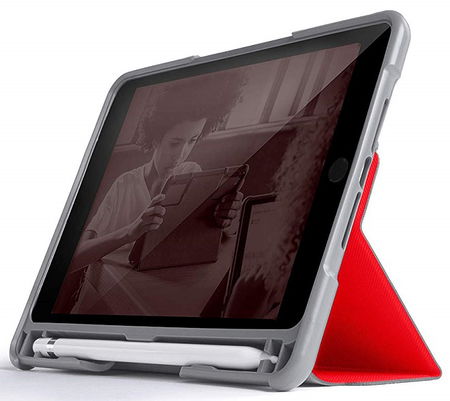 STM Dux Plus Duo Case with Pencil Storage for iPad Mini 4 & 5 - Red