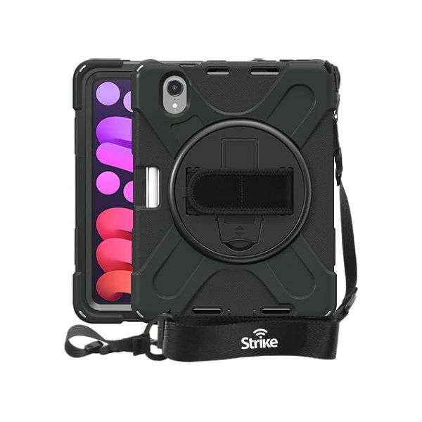 Strike Rugged Case with Hand Strap and Lanyard for Apple iPad Mini 6