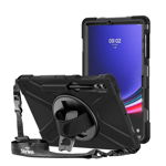 Strike Rugged Case with Hand Strap and Lanyard for Samsung Galaxy Tab S9 FE Plus, S9 Plus, S8 Plus, S7FE and S7 Plus