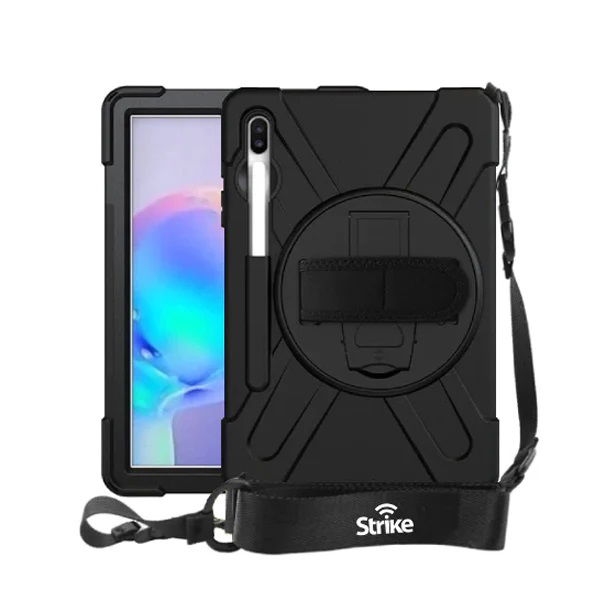 Strike Rugged Case with Hand Strap and Lanyard for Samsung Galaxy Tab S6