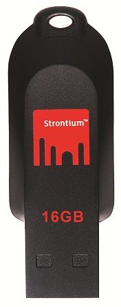 Strontium Pollex 16GB USB 2.0 Flash Drive - Black/Red