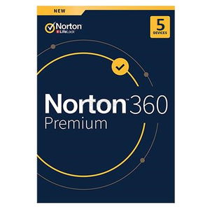 Norton 360 Premium 12 Month Subscription for 5 Devices - Retail Pack
