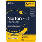 Norton 360 Premium 12 Month Subscription for 5 Devices - Retail Pack