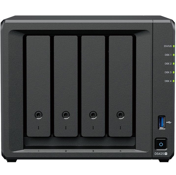 Synology DiskStation DS425+ 4 Bay 2GB RAM Diskless Tower NAS