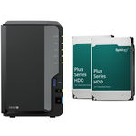 Synology DiskStation DS225+ 2 Bay 2GB RAM Tower NAS with 2x 16TB Synology Plus Series Drives