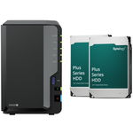 Synology DiskStation DS225+ 2 Bay 2GB RAM Tower NAS with 2x 8TB Synology Plus Series Drives
