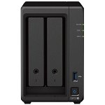 Synology DS723+ Dual Bay 2 GB RAM Diskless Tower NAS with 2x 1TB Western Digital Red Drive