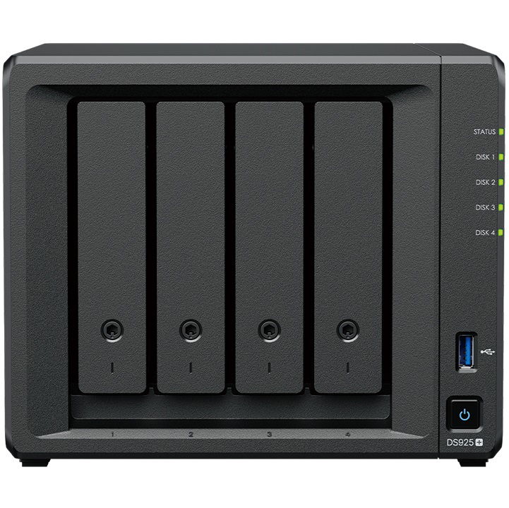 Synology DiskStation DS925+ 4 Bay 4 GB DDR4 RAM Diskless Tower NAS