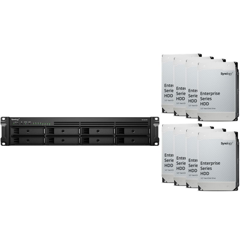 Synology RackStation RS1221RP+ 8 Bay 4GB RAM Rackmount NAS with 8x 4TB Synology Enterprise Drives