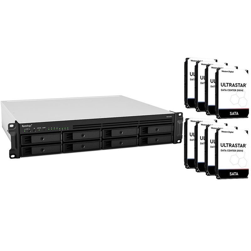 Synology RackStation RS1221RP+ 8 Bay 4GB RAM Rackmount NAS with 8x 6TB Western Digital Enterprise Drives