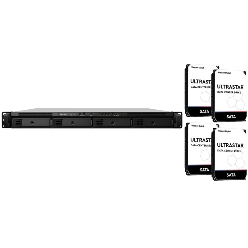 Synology RackStation RS1619xs+ 4 Bay 8GB RAM 1RU Rack Mountable NAS with 4 x 4TB Western Digital Enterprise Drives + Installation!