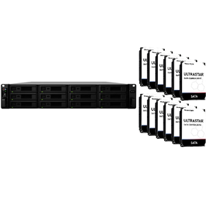 Synology RackStation RS3618xs 12 Bay 8GB RAM 2RU Rackmount NAS with 12 x 8TB Western Digital Enterprise Drives + Installation!
