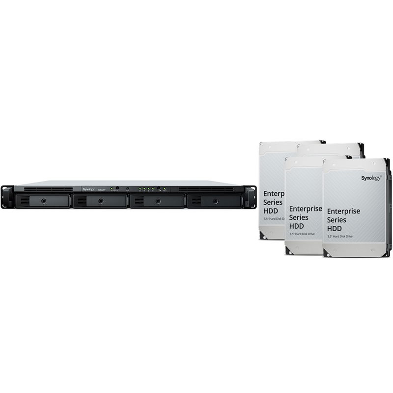 Synology RackStation RS822+ 4 Bay 2GB RAM Rackmount NAS with 4x 4TB Synology Enterprise Series Drives