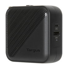 view Targus APA803GL 65W USB-C and USB-A GaN Wall Charger with Travel Adapters - Black