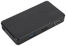 view Targus USB 3.0 & USB-C Dual Video Travel Docking Station - 1x HDMI, 1x VGA, 1x RJ-45, 2x USB 3.0