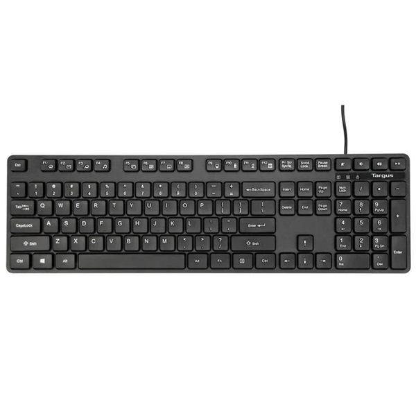 Targus Full-Size Antimicrobial USB Wired Keyboard - Black