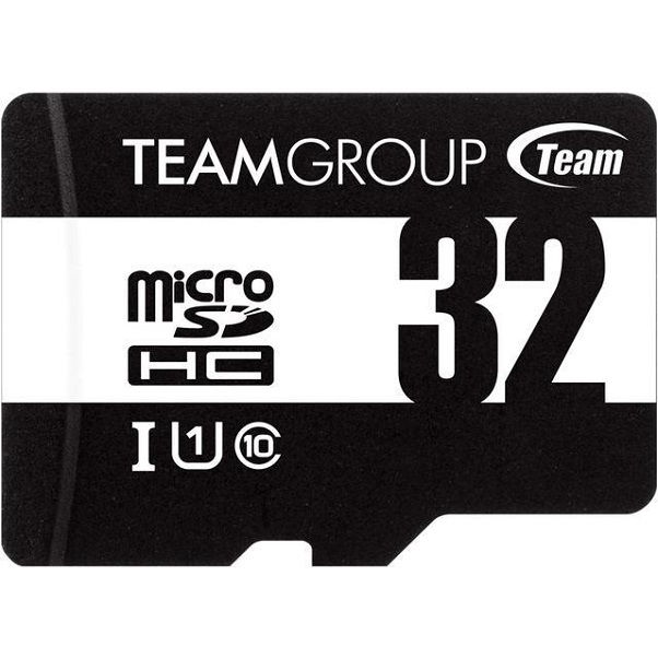 Team Group 32GB microSDHC UHS-I U1 Class 10 Card with Adapter- Black