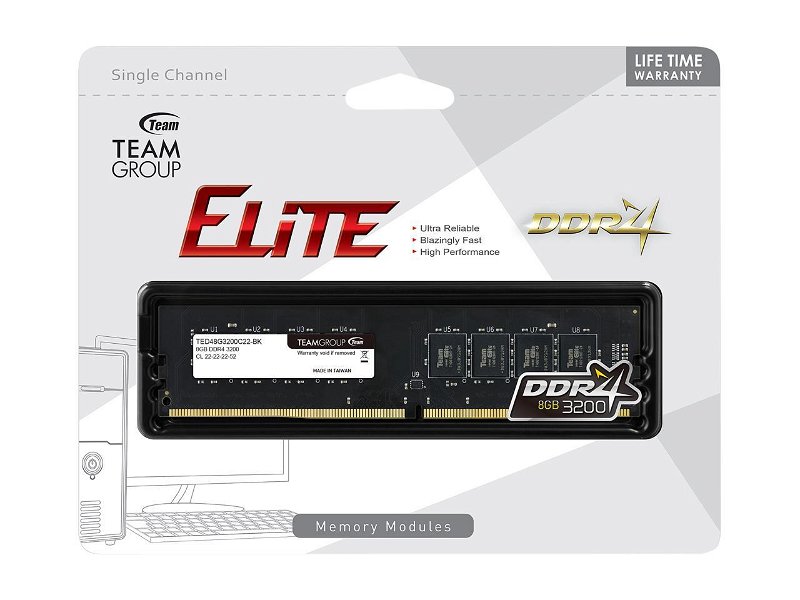 Team Group Elite 8GB 3200MHz DDR4 DIMM Memory