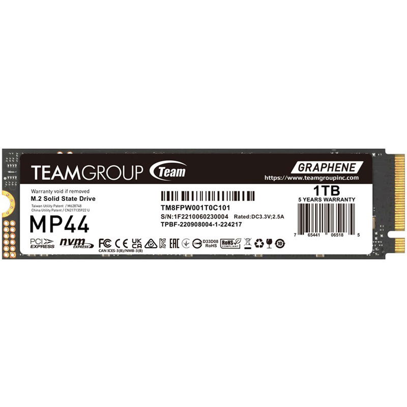 Team Group MP44 1TB M.2 PCIe 4.0 NVMe Internal Solid State Drive