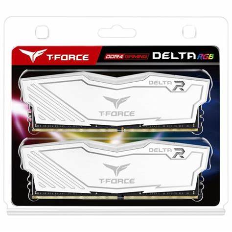 Team Group T-Force Delta 32GB DDR5 6400MHz DIMM RGB Memory - White 16GB x 2 Kit