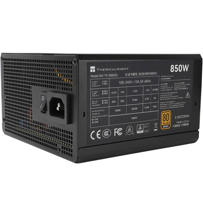 Thermalright TB 850W 80 Plus Bronze Non-Modular ATX 3.0 Power Supply