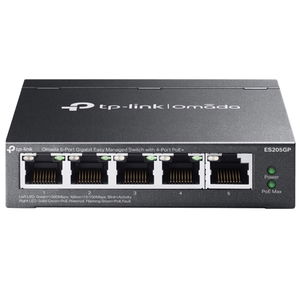 TP-Link ES205GP Omada 5-Port Gigabit Easy Managed Switch with 4-Port PoE+