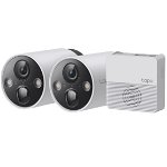 TP-Link Tapo C420S2 2K QHD Outdoor Smart Wire-Free Security Camera  - 2 Pack + H200 Smart Hub