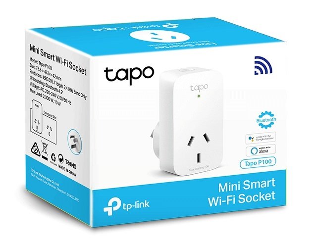 TP-Link - Mini Smart Wi-Fi Socket Tapo P100 Live Smarter