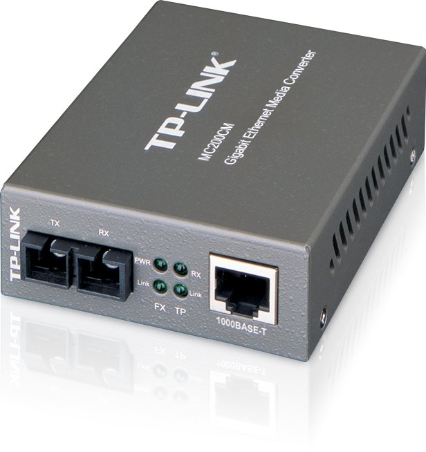TP-Link MC200CM Gigabit Ethernet Media Converter (SC, multi-mode) Extends Up to 550 meters