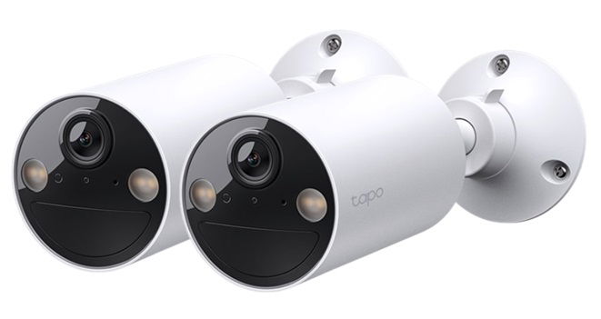TP-Link Tapo C410 2K 3MP Starlight Wire-Free IR Bullet Home Security Camera - 2 Pack