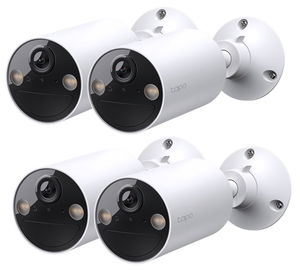 TP-Link Tapo C410 2K 3MP Starlight Wire-Free IR Bullet Home Security Camera - 4 Pack