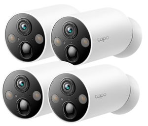 TP-Link Tapo C425 2K 4MP Starlight Wire-Free IR Bullet Outdoor Security Camera - 4 Pack