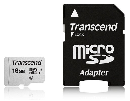Transcend 16GB Micro SD Memory Card with SD Adapter