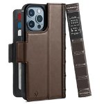 Twelve South BookBook Leather Wallet Case for iPhone 13 Pro Max with MagSafe - Brown
