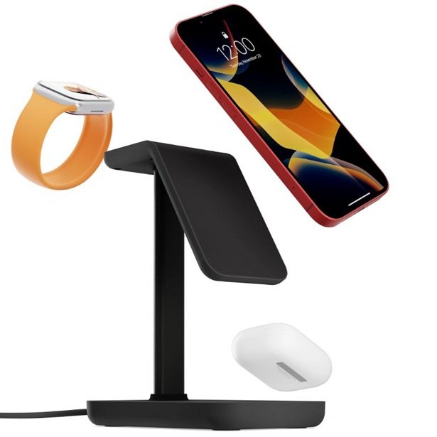 Twelve South HiRise 3 Triple Wireless Charger Stand - Black
