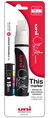 Uni Chalk Marker 15.0mm Hangsell Chisel Tip Marker - White