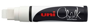 Uni Chalk Marker 15.0mm Chisel Tip Marker - White