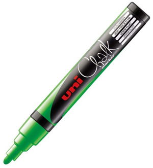 Uni Chalk Marker 1.8-2.5mm Bullet Tip Marker - Fluoro Green