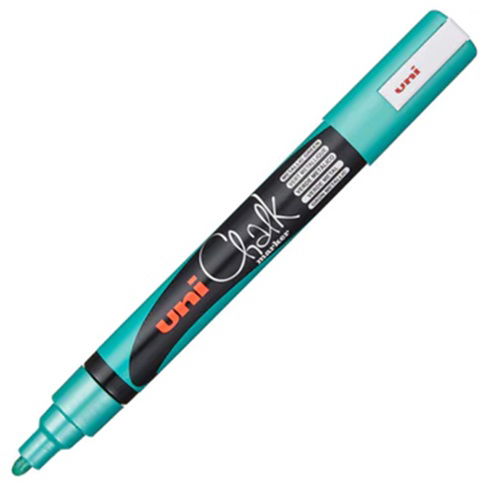 Uni Chalk Marker 1.8-2.5mm Bullet Tip Marker - Metallic Green