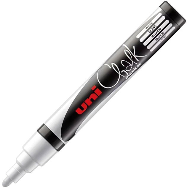 Uni Chalk Marker 1.8-2.5mm Bullet Tip Marker - White