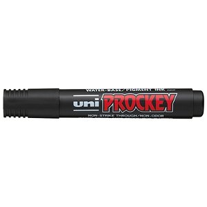 Uni-Ball Prockey 126 Chisel Tip Black Marker Pen