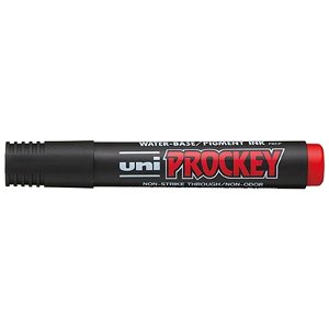 Uni-Ball Prockey 126 Chisel Tip Red Marker Pen