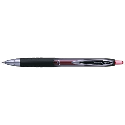 Uni-Ball Signo 207 0.7mm Retractable Red Rollerball Pen