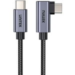 Unitek 0.5m USB-C to Right Angle USB-C Cable - Space Grey